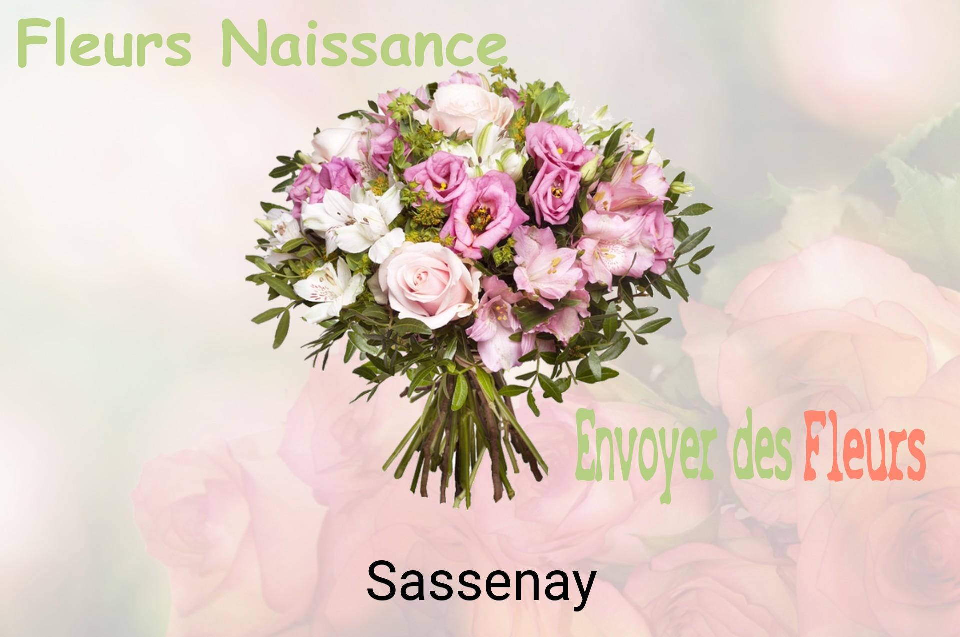 Bouquet de fleurs de naissance livré à Sassenay